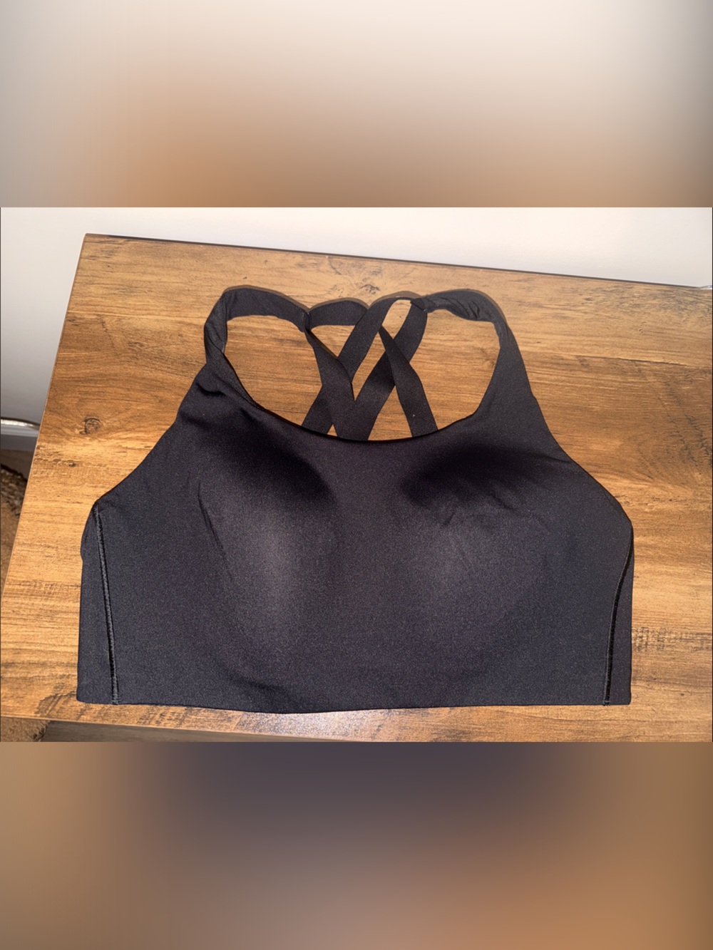 Lululemon Black Crisscross Back Full support Bra